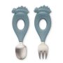 LIEWOOD - Stanley Babybesteckset Dino Whale Blue