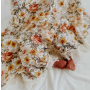 Ziggy Lou - Swaddle Fransendecke Floral Mustard