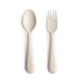 Mushie - Geschirrset Löffel und Gabel Ivory