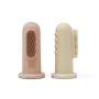 Mushie - 2er Set Finger- Zahnbürste Blush / Shifting Sand