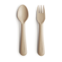 Mushie - Geschirrset Löffel und Gabel Vanilla
