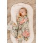 The mini scout - Muslin Swaddle Garden Floral Sea Foam