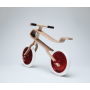 Brum Brum Bike - Laufrad Walnuss Holz dunkel Rot- weiss