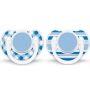 Philips Avent - Schnuller Blau Muster, 0-6 Monaten, 2 Stk