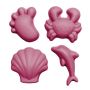 Scrunch - 4er Set Sandförmchen Kirsch