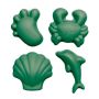 Scrunch - 4er Set Sandförmchen Moosgrün