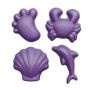 Scrunch - 4er Set Sandförmchen Dunkelviolett