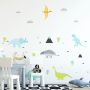YokoDesign - Wandsticker Dino World pastell
