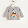 Bonniemob - Shirt Rainbow Panda grau