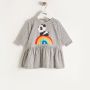 Bonniemob - Kleid Rainbow Panda grau