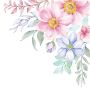 Ginger Monkey - Spring Flowers Corner Decal