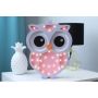 HappyMoon - LED Nachtlampe Eule flieder rosa