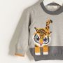 Bonniemob - Strickpullover Kaschmir Raffa Tiger grau