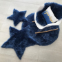 Kroma Carpets - Kunstlammfell Stern dunkelblau