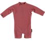 Beach & Bandits - UV Badeoverall Baby Ribbed Garnet Bordeaux