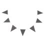 Cotton & Sweets - Girlande Fähnchen graphite- silber
