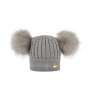 Bjällra of Sweden - Strickmütze mit Pommel grau