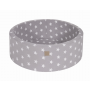 MeowBaby - Bällebad Grey Stars rund ohne Bälle 90x90x40cm