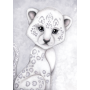 Isla Dream Prints - Poster Schneeleopard grau