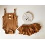Dusty Daisy - Shorts- Ruffle mini Rock Ripped Caramel