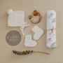 Snuggle Hunny - Merinoset Mützchen & Booties ivory