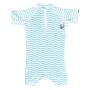 Beach & Bandits - UV Badeoverall Ocean Child kurz Weiss/blau
