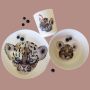 nuukk - Bambus Geschirrset Leopard & Freunde