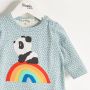 Bonniemob - Strampler Rainbow Panda blau