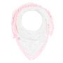 Maylily - Bambus Triangel Schal mit PomPom Weiss Pink