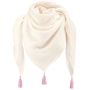 Maylily - Muslin Triangel Schal Tassel Cream Pink