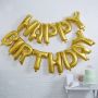Ginger Ray - Ballon Schriftzug Girlande Happy Birthday gold