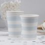 Ginger Ray - Partybecher Babyblau Streifen