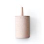 Mrs Ertha - Silikon Trinklernbecher mit Strohhalm Rosa Speckle