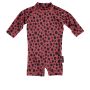 Beach & Bandits - UV Badeoverall Baby Red Velvet Punkte