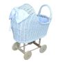Lilu - Puppenwagen Weiss mit Masche